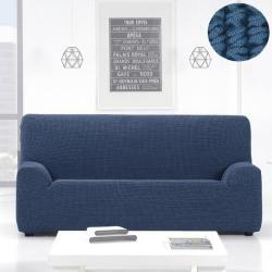 Funda elástica para sofá de 3 plazas, Modelo TUNEZ, Color Azul Eléctrico,  Medida de 180 a 94.5 in