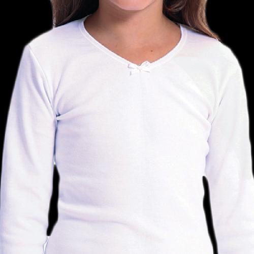 Camiseta interior niña termica MLarga Blanco